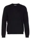 Premiata Textured Knit Sweater With Classic Crew Neck In Black