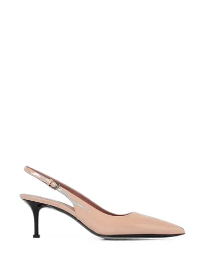 Premiata Patent Leather Slingback Pumps In Neutral