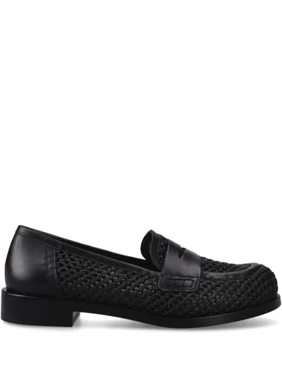 Premiata Perforated-detailing Loafers In Black