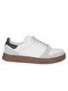 Premiata Perforated Leather Low-top Sneakers With Suede Inserts In White