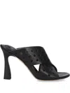 Premiata Perforated Open-toe Mules In Black