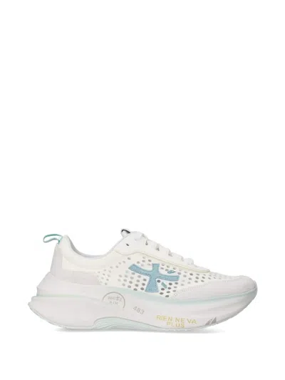Premiata Perforated-detail Sneakers In White