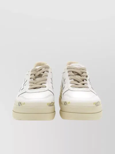Premiata Platform Sole Sneakers Fussbett In White