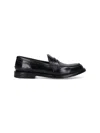 Premiata Polished Black Leather Penny Loafers In Black