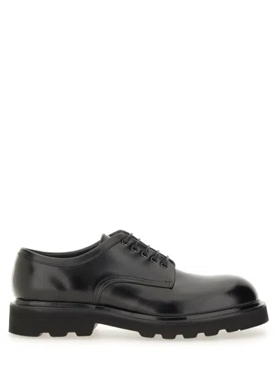 PREMIATA POLISHED CALF LEATHER LACE-UP MOCCASINS
