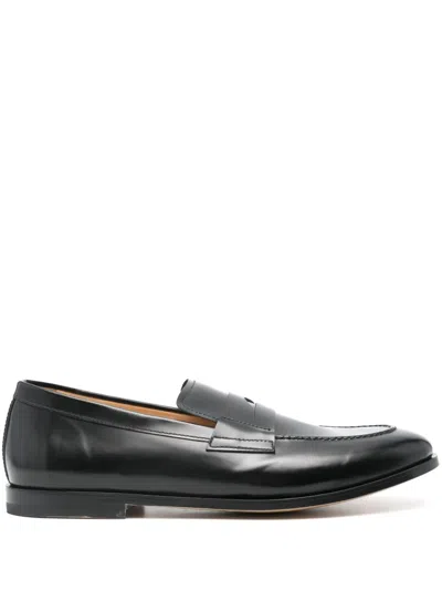 Premiata Polished Leather Loafers In Black