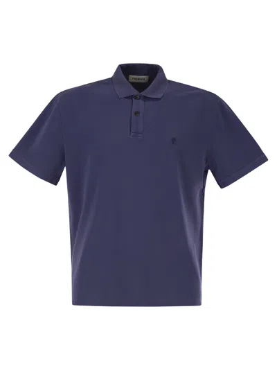 Premiata Polo Shirt With A Logo On The Chest In Purple