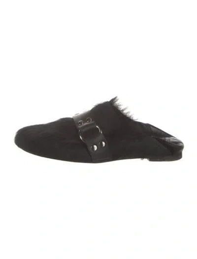 Pre-owned Premiata Ponyhair Mules In Black