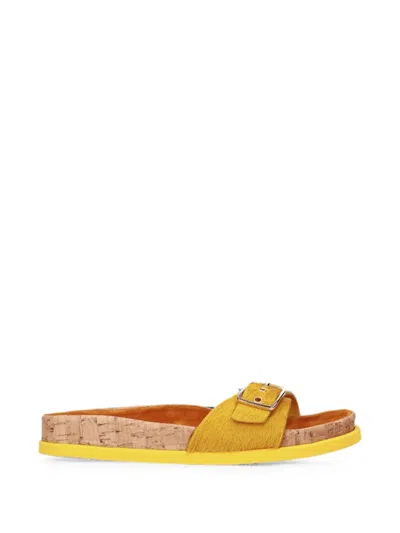 Premiata Pony-skin Slippers In Animal Print