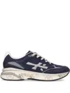 Premiata Blue Moerun Suede And Ripstop Technical Fabric Sneakers