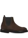 Premiata Pull Tab Suede Chelsea Boots In Brown