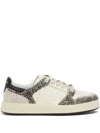 Premiata Quid 7655 Leather-panelled Sneakers In Multi