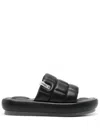 Premiata Quilted Leather Sandals In Black
