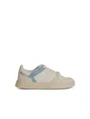Premiata Low-top Sneakers With Textured Panels In White