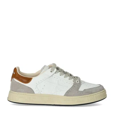 Premiata Quinn 7322 Sneaker With Calf Leather In White
