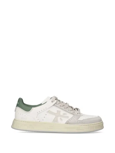 Premiata Quinn Applique Sneakers In White