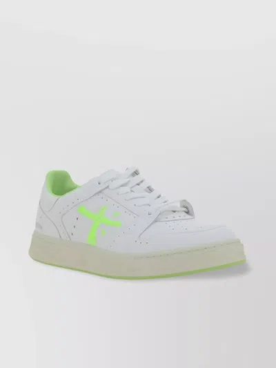 Premiata Quinn Calfskin Low-top Sneakers In White