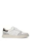 Premiata White Calf Leather Bos Taurus Low Top Sneakers In Gray