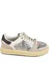 Premiata Quinnd Glittered Leather Sneakers In Multi