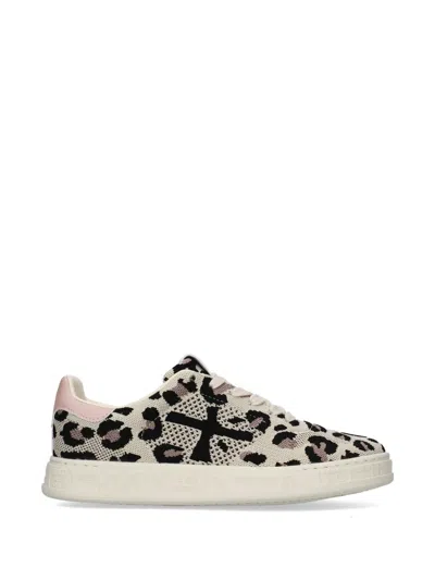 Premiata Quinnd Leopard-print Sneakers In Animal Print
