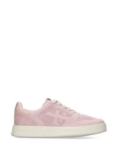 Premiata Quinnd Logo-patch Sneakers In Pink