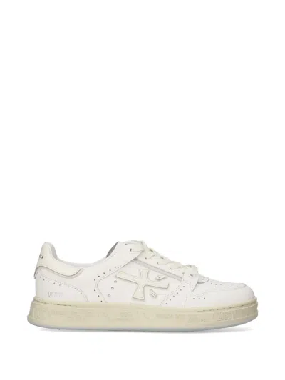 Premiata Quinnd Perforated Sneakers In White