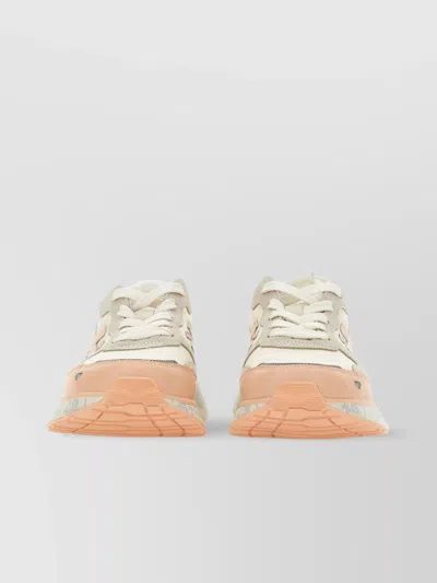 Premiata Retro Running Sneakers With Metallic Heel