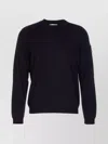 Premiata Textured Knit Sweater With Classic Crew Neck In Black