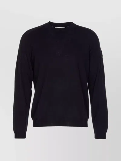 PREMIATA RIBBED CREWNECK LONG SLEEVE KNIT SWEATER