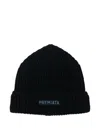Premiata Ribbed Virgin-wool Beanie In Black