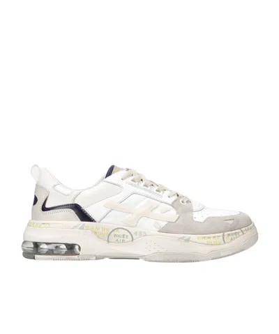 Premiata Round Head Low-cut Casual Shoes In White