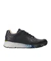 Premiata Mase 7082 Logo Leather Sneakers In Black