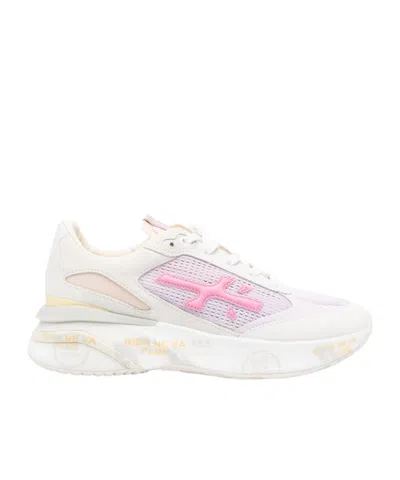Premiata Round-headed Professional Sports Shoes In White