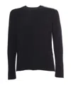 Premiata Textured Knit Sweater With Classic Crew Neck In Black