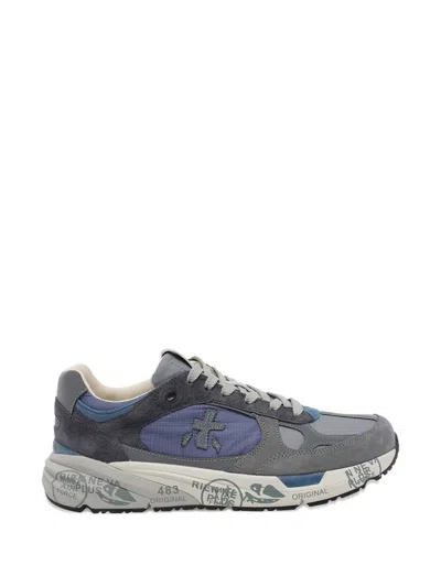 Premiata Round Toe Sneakers In Blue