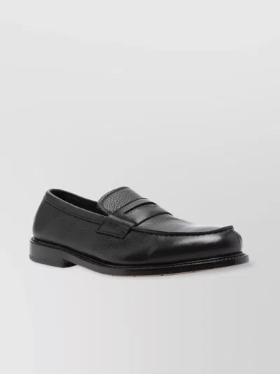 Premiata Round Toe Textured Finish Loafers