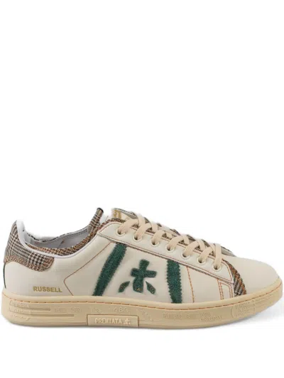Premiata Russell 7833 Appliqué Sneakers In Neutral