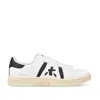 Premiata Russell Sneakers In White Leather Top Black In Multi