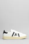 Premiata Russell Sneakers In White Leather Top Black In White