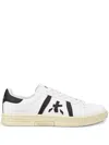 Premiata Russell Sneakers In White Leather Top Black In White