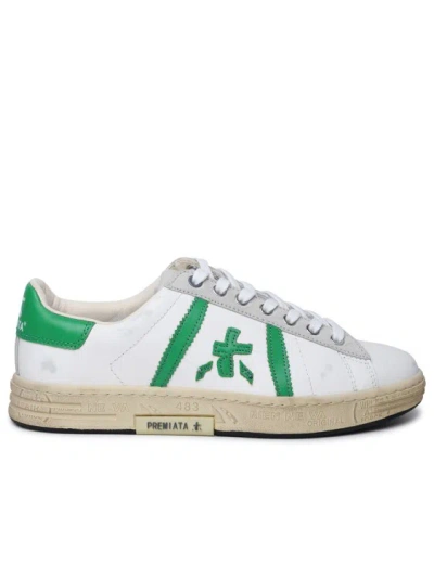 Premiata Russell' White Leather Trainers