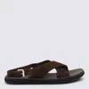 Premiata Open Toe Heeled Sandals In Brown
