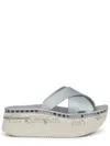 Premiata Silver Solid Moura Sandals In Gray