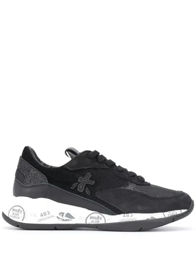 Premiata Scarlett Logo Low-top Sneakers In Black