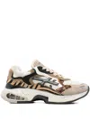 Premiata Sharky-d Tiger-print Sneakers In Neutral