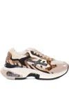 Premiata Contemporary Chunky Sneakers With Mixed Materials In Multi