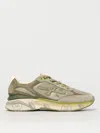 Premiata Sneakers In Fabric And Leather In Green