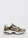 Premiata Contemporary Chunky Sneakers With Mixed Materials In Nude