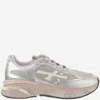 Premiata Silver Lace Up Sneakers In Silver