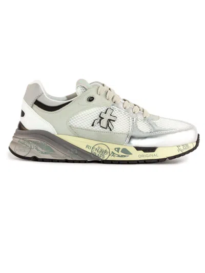 PREMIATA SILVER LEATHER MASE SNEAKER
